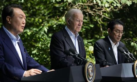 Biden: US, Japan, South Korea agree to expand security, economic ties; formally consult on North Korea, China threats